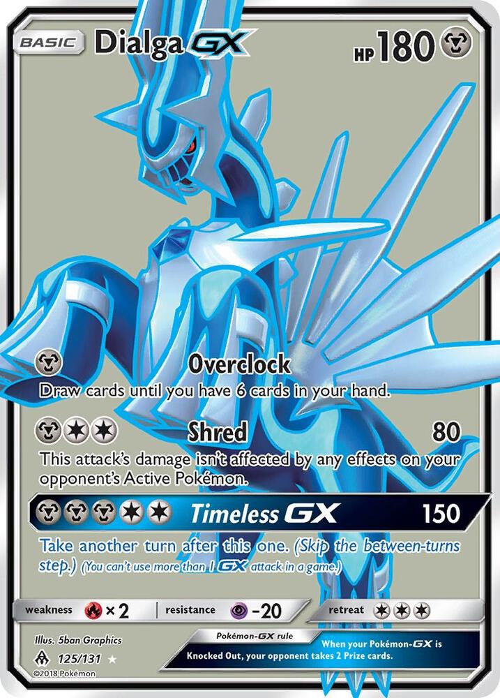 2018 Pokemon SM - Forbidden Light 125/131 Dialga GX (Full Art) Ultra Rare