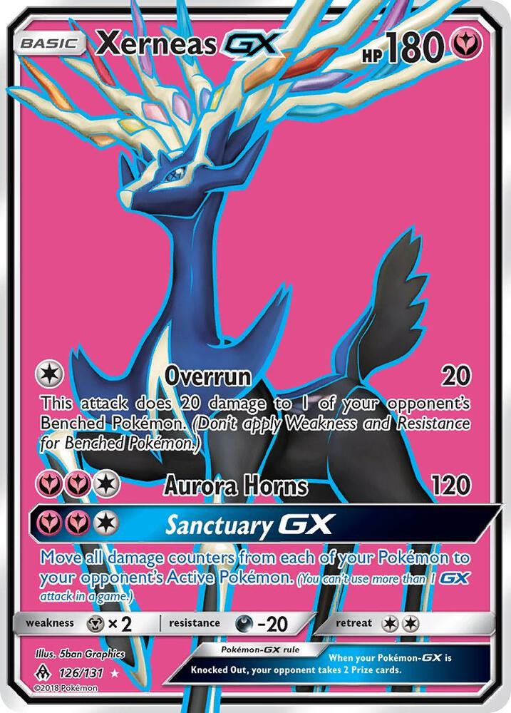 2018 Pokemon SM - Forbidden Light 126/131 Xerneas GX (Full Art) Ultra Rare