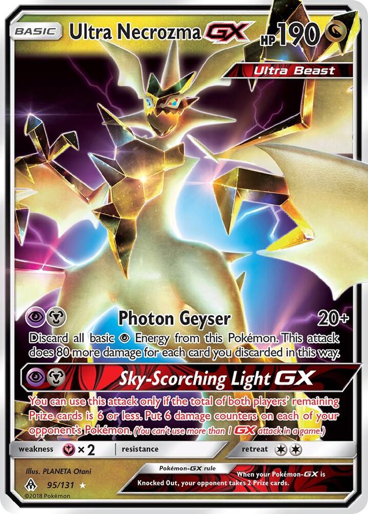 2018 Pokemon SM - Forbidden Light 95/131 Ultra Necrozma GX Ultra Rare