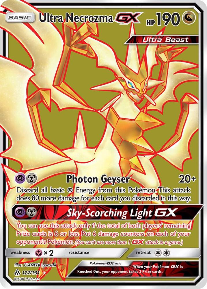 2018 Pokemon SM - Forbidden Light 127/131 Ultra Necrozma GX Full Art Ultra Rare