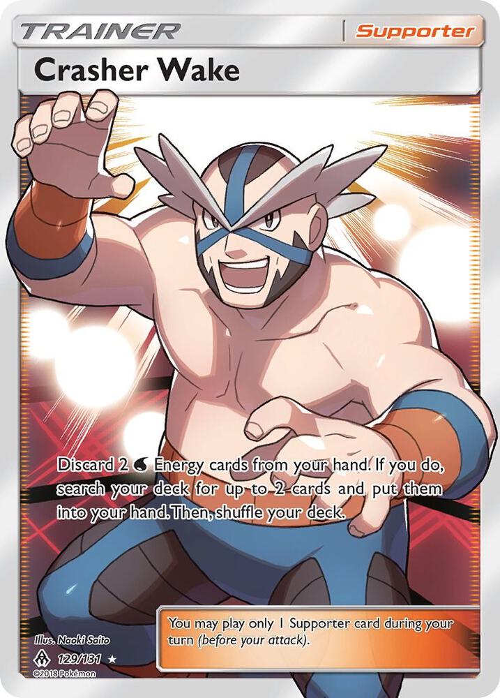 2018 Pokemon SM - Forbidden Light 129/131 Crasher Wake (Full Art) Ultra Rare