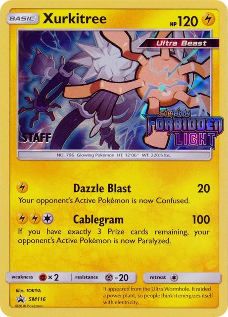 2016 Pokemon SM Promos SM116 Xurkitree - SM116 (Prerelease) [Staff] Promo
