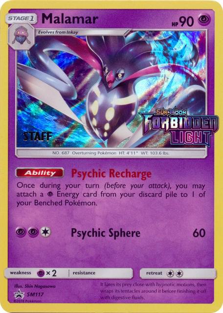 2016 Pokemon SM Promos SM117 Malamar - SM117 (Prerelease) [Staff] Promo