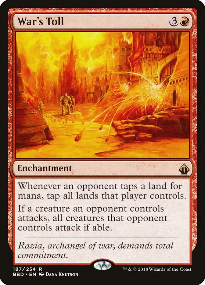 MTG Battlebond 187 War's Toll R NM