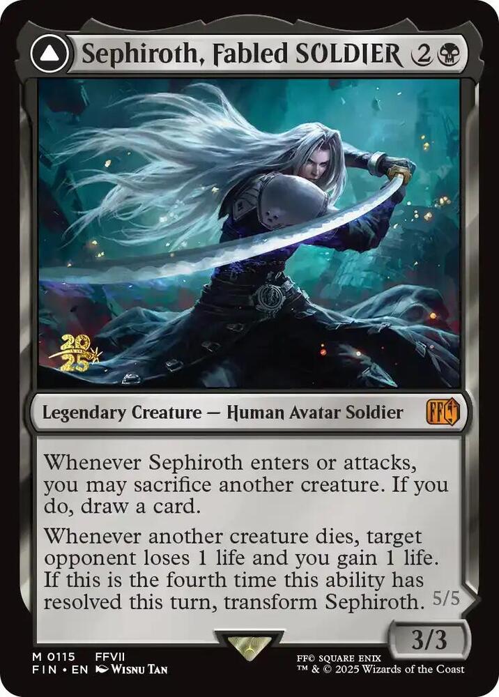 Sephiroth Fabled SOLDIER 115s/116 (Prerelease Cards)  - Foil