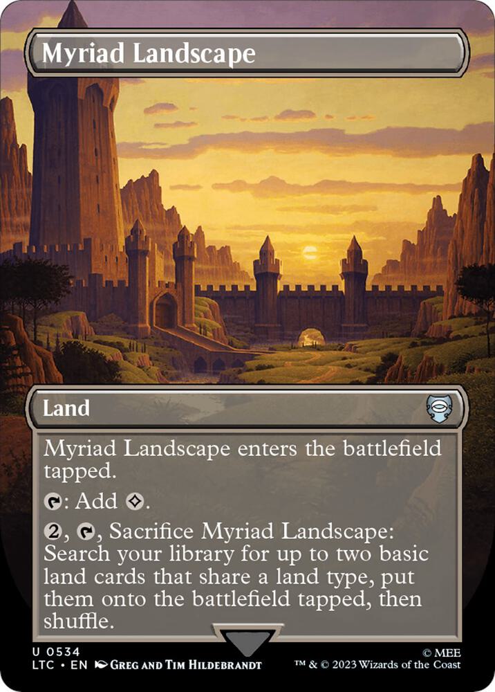 Myriad Landscape 534/347 (Commander: The Lord of the Rings: Tales of Middle-earth)  - Borderless Foil