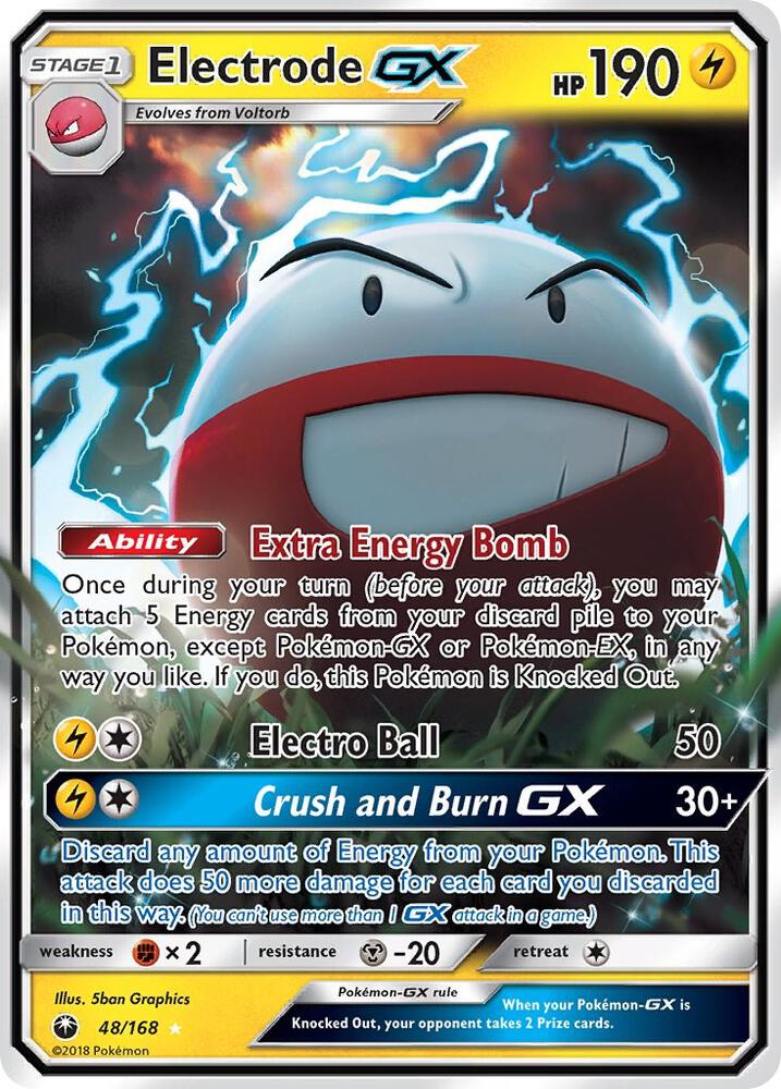 2018 Pokemon SM - Celestial Storm 48/168 Electrode GX Ultra Rare