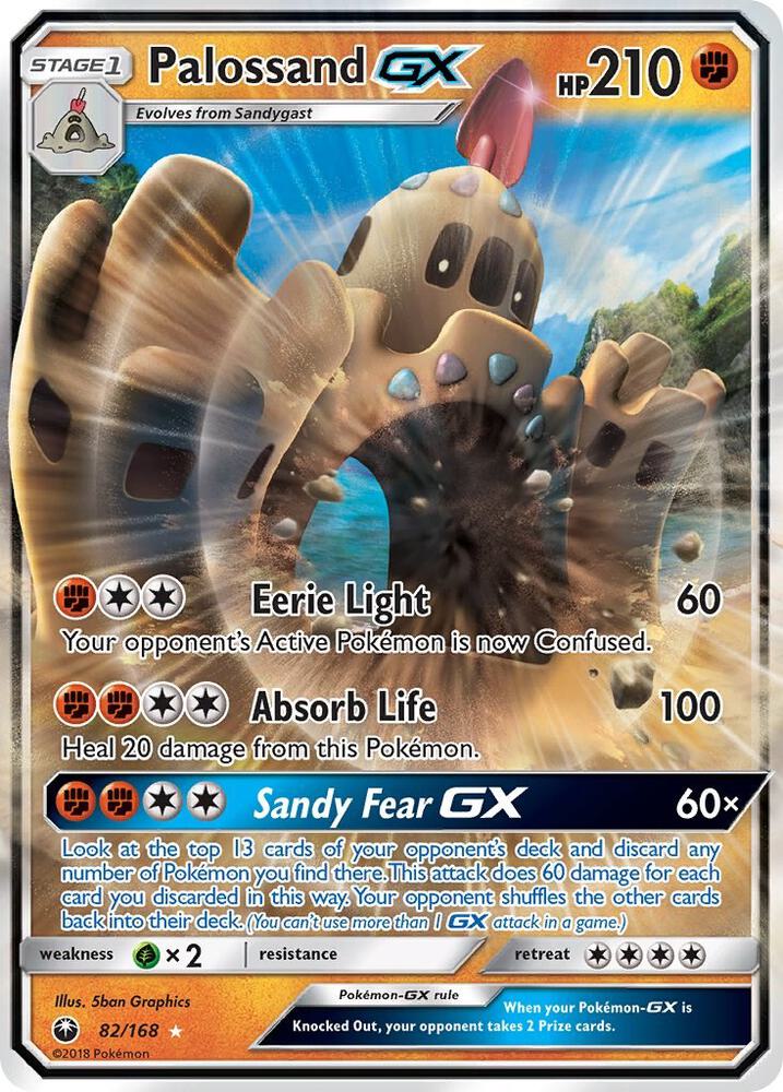 2018 Pokemon SM - Celestial Storm 82/168 Palossand GX Ultra Rare