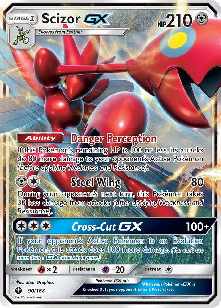 2018 Pokemon SM - Celestial Storm 90/168 Scizor GX Ultra Rare