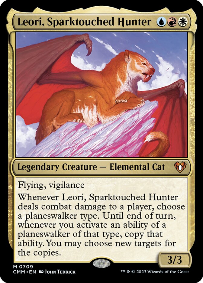 Leori, Sparktouched Hunter 709/451 (Commander Masters)  - Foil