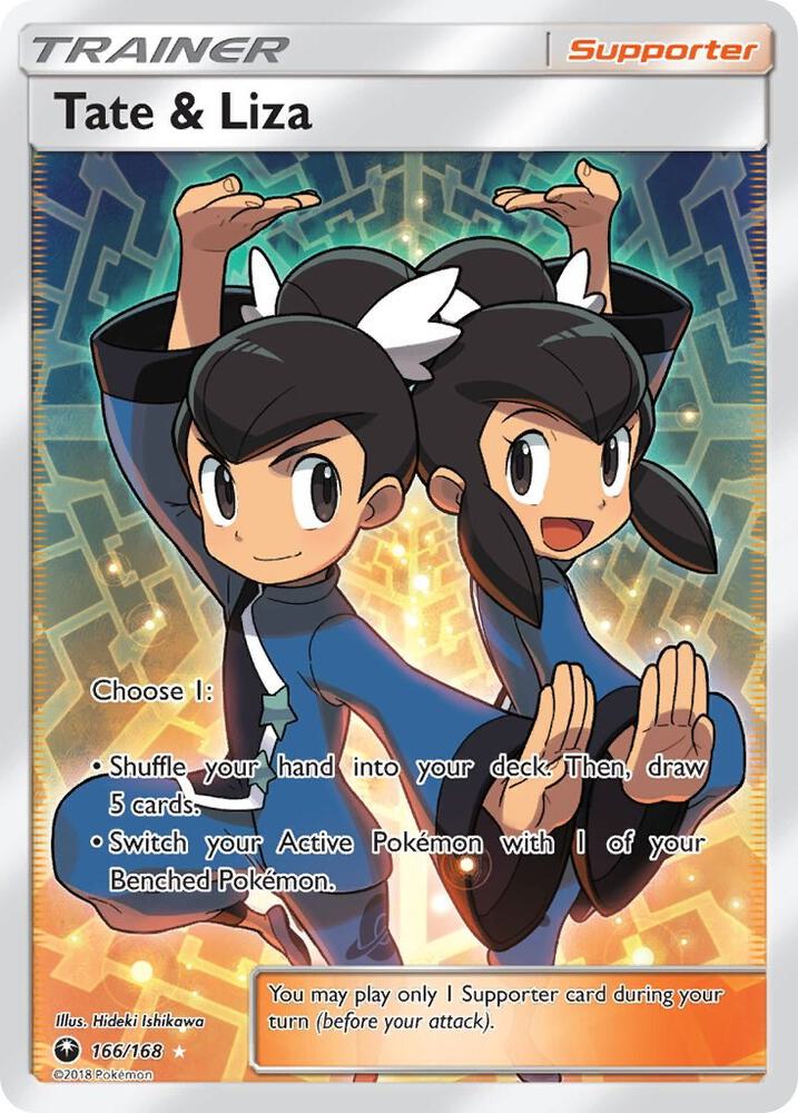 2018 Pokemon SM - Celestial Storm 166/168 Tate & Liza (Full Art) Ultra Rare