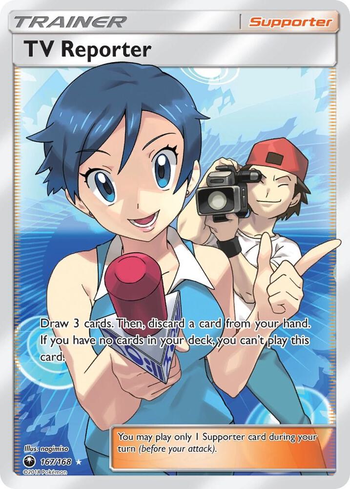 2018 Pokemon SM - Celestial Storm 167/168 TV Reporter (Full Art) Ultra Rare