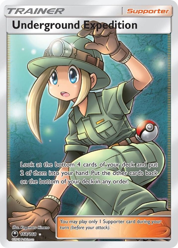 2018 Pokemon Celestial Storm 168/168 Underground Expedition Full Art Ultra Rare