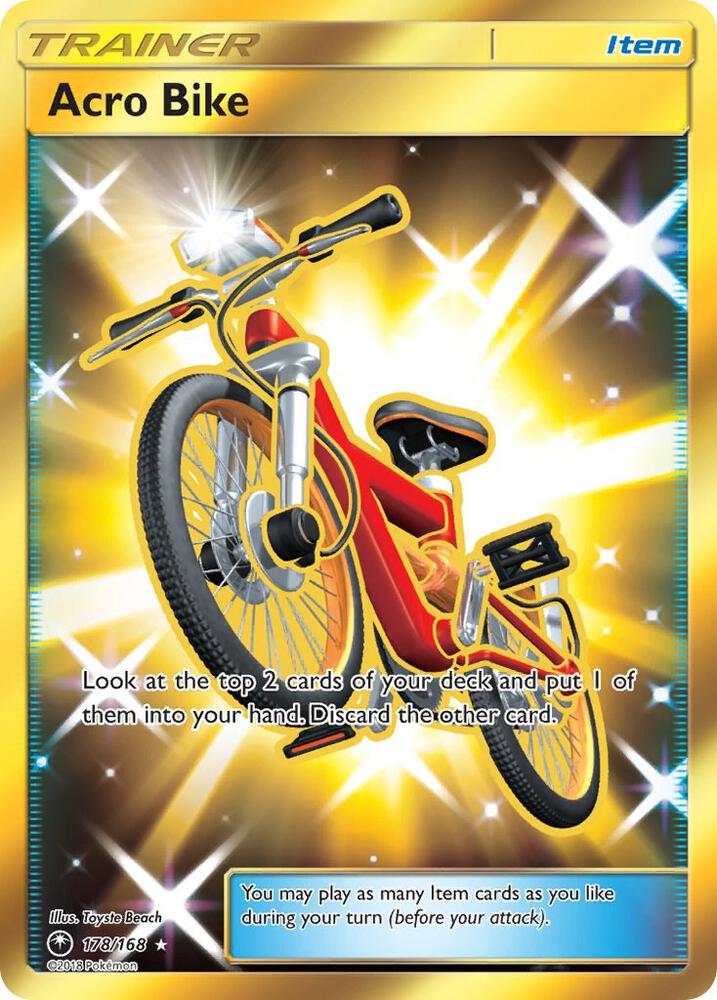 2018 Pokemon SM - Celestial Storm 178/168 Acro Bike (Secret) Secret Rare