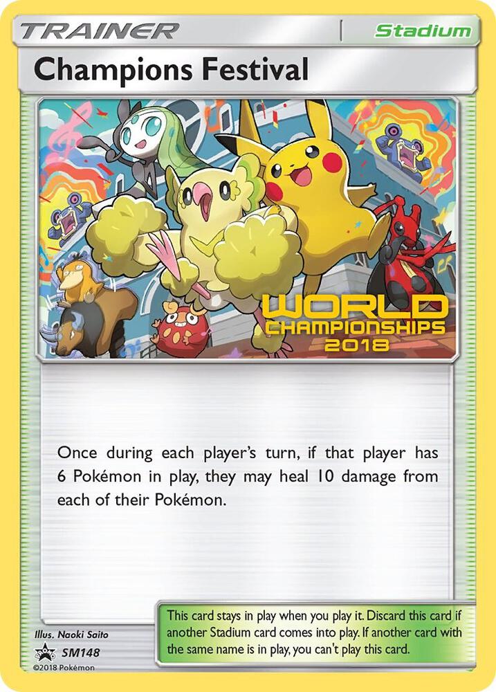 2016 Pokemon SM Promos SM148 Champions Festival - SM148 (World Championships 2018) Promo