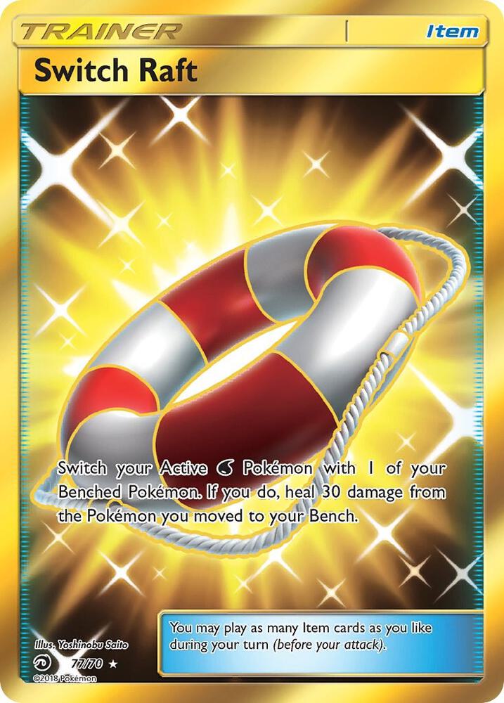 2018 Pokemon Dragon Majesty 77/70 Switch Raft Secret Rare