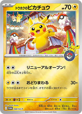 Tohokus Pikachu 260 SV P 260/SV-P (SV-P Promotional Cards)  - Holofoil