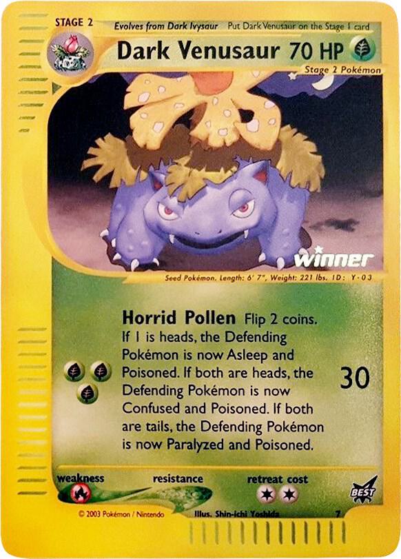 Dark Venusaur Winner 007/009 (Best of Promos) 