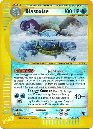 Blastoise 004/165 (Expedition)  - Reverse Holofoil