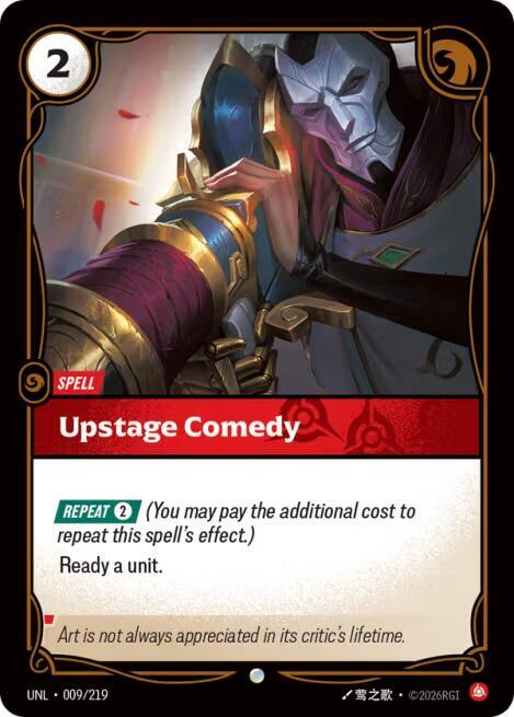 Upstage Comedy 009/219 (Unleashed)  - Foil