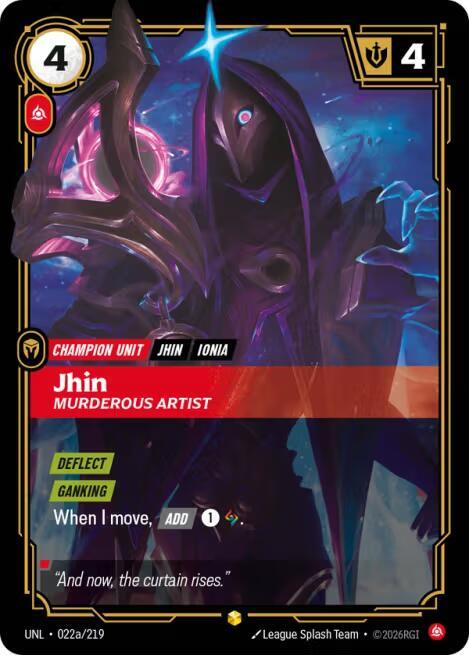 Jhin - Murderous Artist 022a/219 (Unleashed)  - Foil