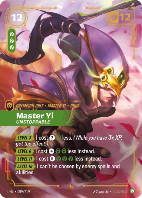 Master Yi - Unstoppable 059/219 (Unleashed)  - Foil