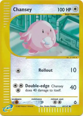 Chansey 069/147 (Aquapolis)  - Reverse Holofoil