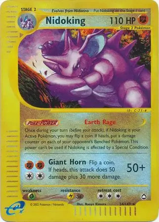 Nidoking  024/147 (Aquapolis)  - Reverse Holofoil