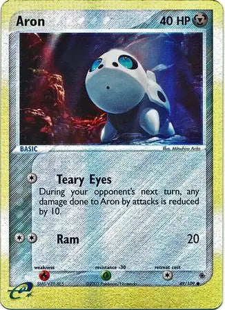 Aron  49/109 (Ruby and Sapphire)  - Reverse Holofoil