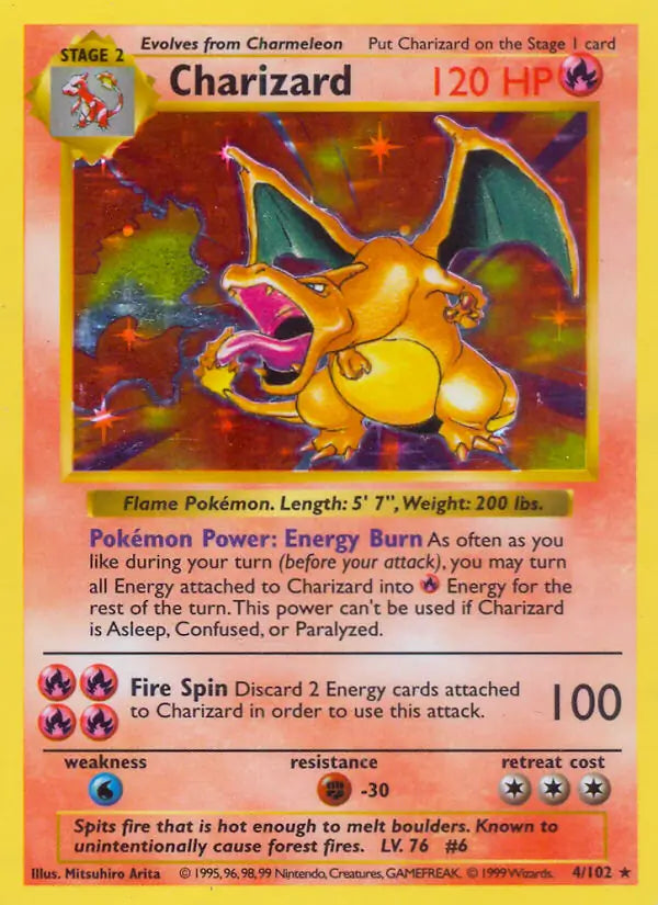 Charizard 004/102 (Base Set (Shadowless))  - Unlimited Holofoil