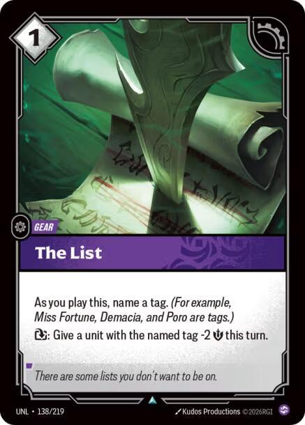 The List 138/219 (Unleashed)  - Foil