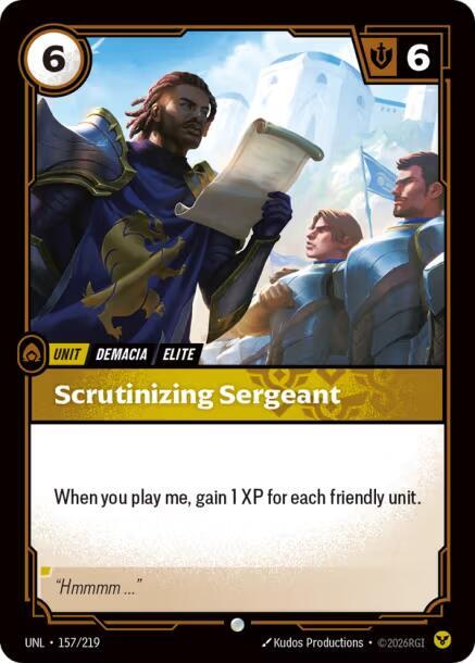 Scrutinizing Sergeant 157/219 (Unleashed)  - Foil