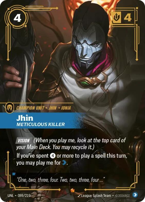 Jhin - Meticulous Killer 089/219 (Unleashed)  - Foil