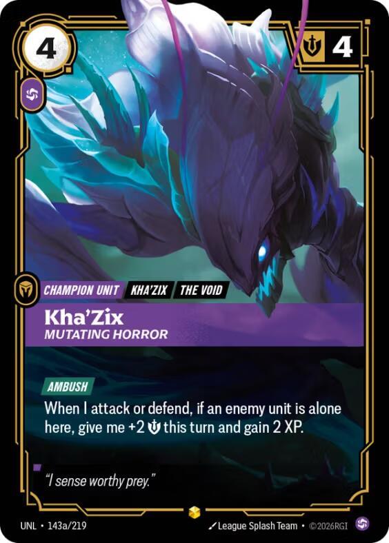 Kha'Zix - Mutating Horror 143a/219 (Unleashed)  - Foil