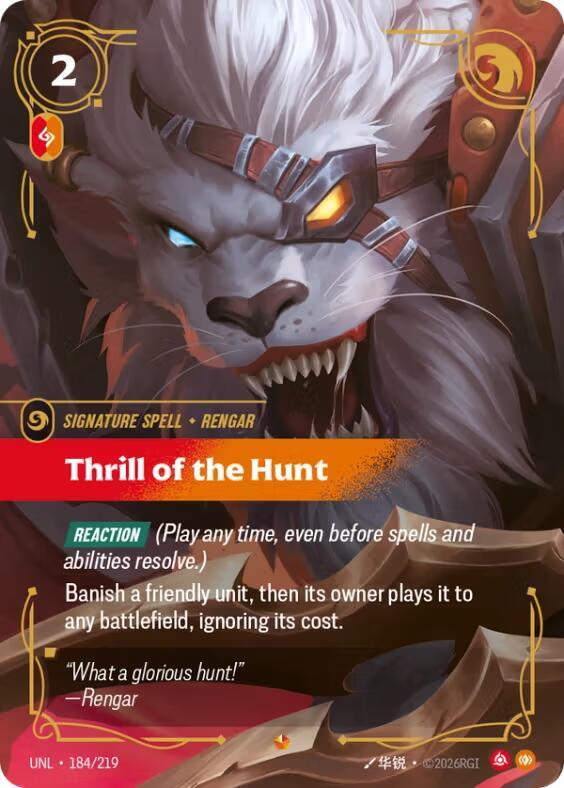 Thrill of the Hunt 184/219 (Unleashed)  - Foil