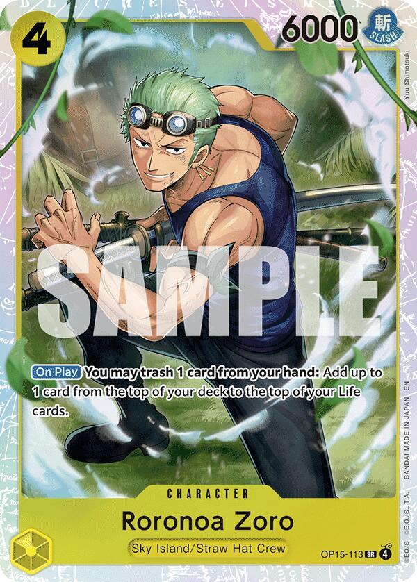 Roronoa Zoro OP15-113 (Adventure on Kami's Island)  - Foil