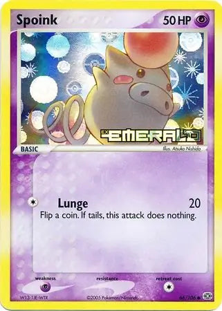 Spoink  66/106 (Emerald)  - Reverse Holofoil