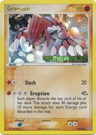 Groudon 14/106 (Emerald)  - Reverse Holofoil