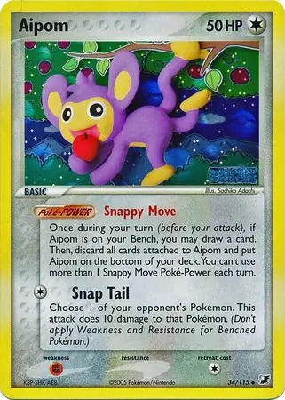 Aipom 34/115 (Unseen Forces)  - Reverse Holofoil