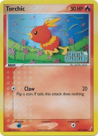 Torchic  65/100 (Crystal Guardians)  - Reverse Holofoil