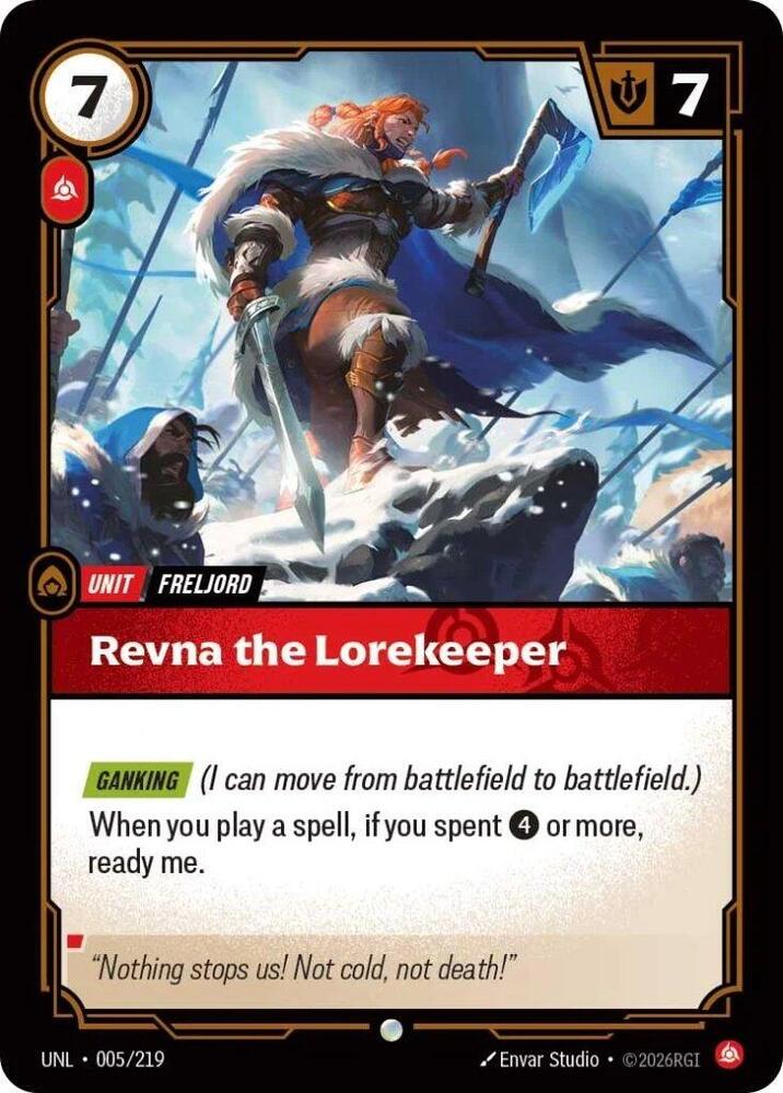 Revna the Lorekeeper 005/219 (Unleashed)  - Foil
