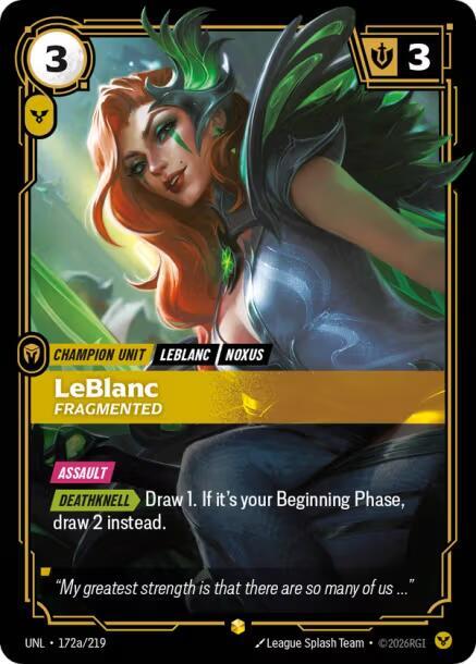 LeBlanc - Fragmented 172a/219 (Unleashed)  - Foil