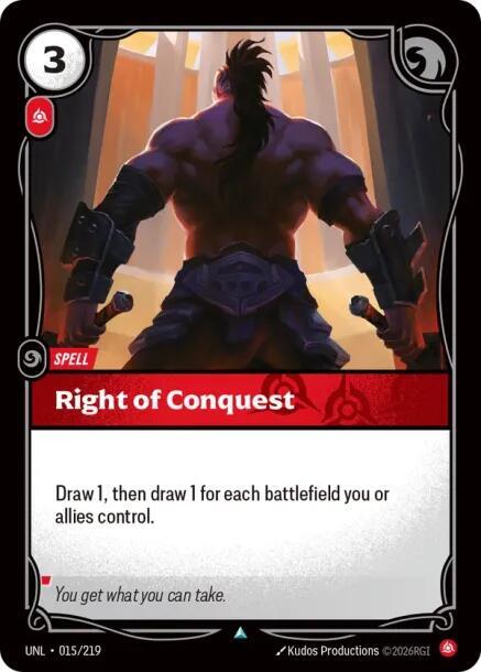 Right of Conquest 015/219 (Unleashed) 