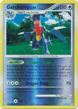Garchomp 9/123 (Mysterious Treasures)  - Reverse Holofoil