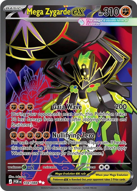 Mega Zygarde ex 104/088 (ME03: Perfect Order)  - Holofoil