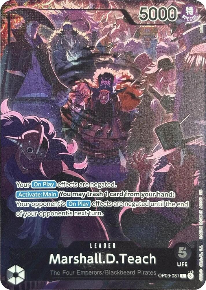 Marshall.D.Teach (2nd Anniversary) OP09-081 (One Piece Promotion Cards)  - Alternate Art Foil