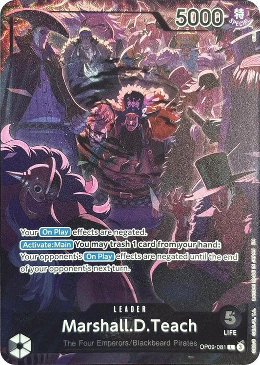 Marshall.D.Teach (2nd Anniversary) OP09-081 (One Piece Promotion Cards)  - Alternate Art Foil