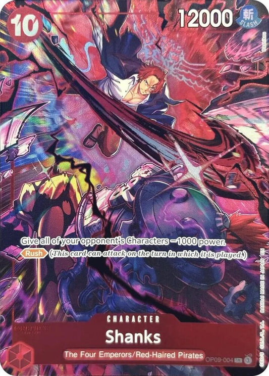 Shanks (2nd Anniversary) OP09-004 (One Piece Promotion Cards)  - Alternate Art Foil