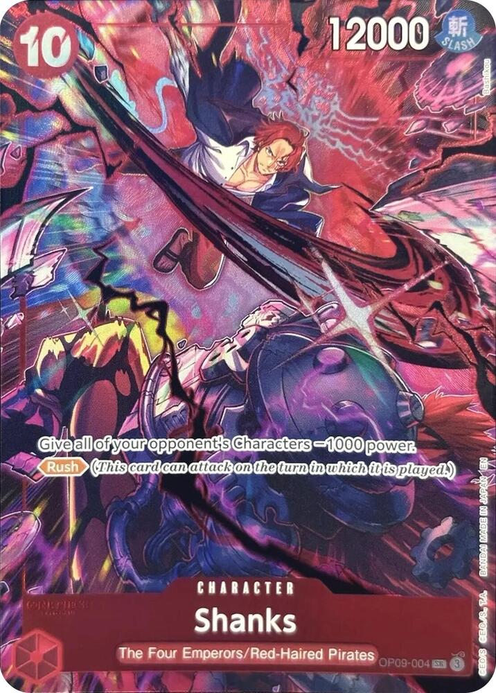 Shanks (2nd Anniversary) OP09-004 (One Piece Promotion Cards)  - Alternate Art Foil