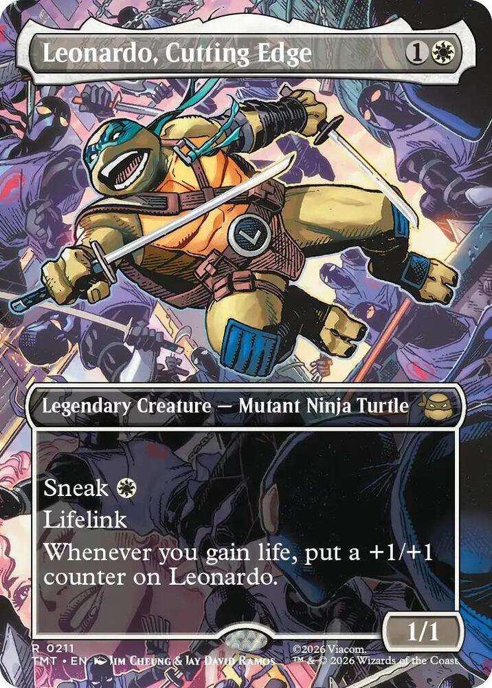 Leonardo, Cutting Edge 211/190 (Teenage Mutant Ninja Turtles) 
